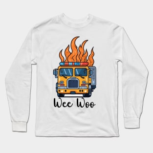 Wee Woo Firetruck Long Sleeve T-Shirt